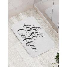 Morning Theme Text Bath Mat