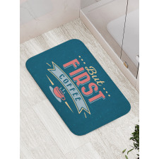 Grunge Lettering Bath Mat