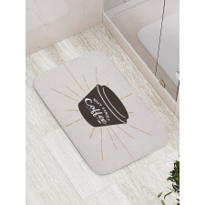 Retro Mug Design Bath Mat