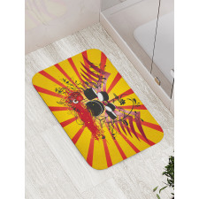 Grunge Style Music Equipment Bath Mat