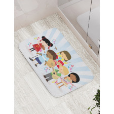 Children Performing Happily Bath Mat