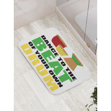 Dance to the Beat Lettering Bath Mat