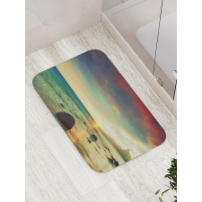 Dramatic Sunrise Tropical Bath Mat