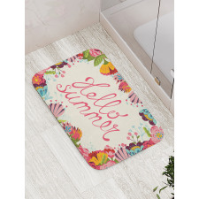 Hello Summer Garden Art Bath Mat