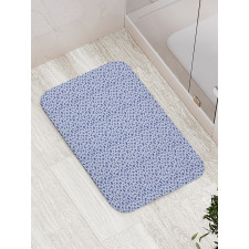 Hibiscus Flowers on Squares Bath Mat