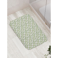 Leafy Flourishing Pattern Bath Mat