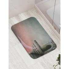 Old Medieval Tower Rose Bath Mat