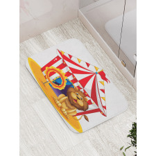 Fire Hoop Circus Tent Bath Mat