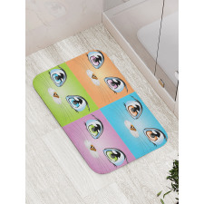 Colorful Animal Kitten Bath Mat