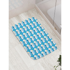 Sunrays Waves Clouds Circles Bath Mat