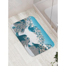 Winter Snow Covered Theme Bath Mat