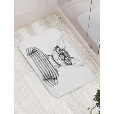 Hipster New Age Cat Bath Mat