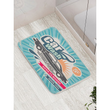 Vintage Auto Repair Art Bath Mat