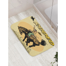 Wild Horse Rodeo Cowboy Bath Mat