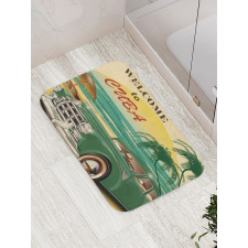 Cuba Beach Ocean Palm Bath Mat