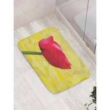 Geometric  Blooming Tulip Bath Mat