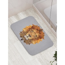 Lion in Geometric Details Bath Mat