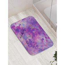 Violet Toned Triangles Bath Mat