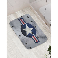 Star on Round Circle Bath Mat