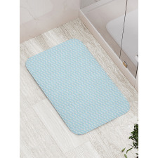 Minimal Abstract Floral Birds Bath Mat