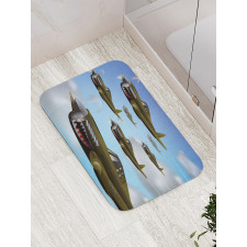 Aircrafts up in Air Bath Mat