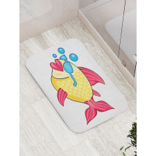 Funny Fish Vacationing Bath Mat