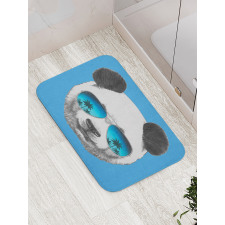 Single Cool Panda Face Bath Mat