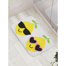 Boy Girl Lemon Smiling Bath Mat