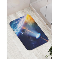 UFO on Earth Sci-Fi Bath Mat