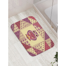 Nocturnal Animal Pattern Bath Mat