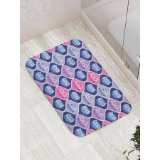 Vertical Sleeping Owls Bath Mat