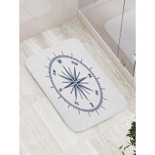 Monochromatic Windrose Art Bath Mat