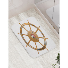 Pirate Sea Ship Wheel Bath Mat