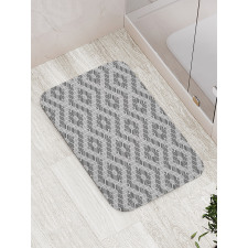 Zigzag and Squares Art Bath Mat