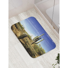 Cactus Spined Leaves Bath Mat