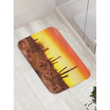 Cactus and Weeds Land Bath Mat