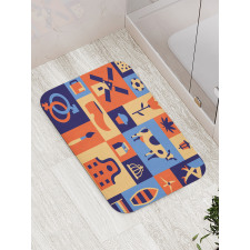 Squares Culture Items Bath Mat