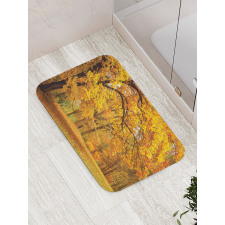 Fall Pale Maple Trees Bath Mat