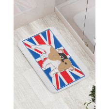 British Flag Illustration Bath Mat