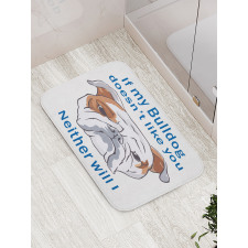 Humorous Typographic Design Bath Mat