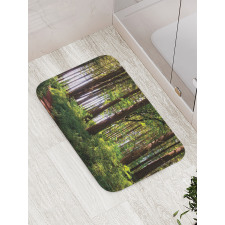 Bushes and Thick Trunks Bath Mat