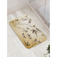 Gradient Bamboo Leaves Bath Mat