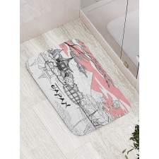 Pagoda Eaves Retro Bath Mat