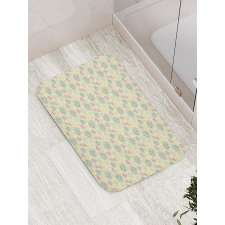 Hand Drawn Botany Items Bath Mat