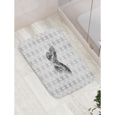 Geometric Butterfly Bath Mat