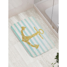 Marine Golden Anchor Bath Mat