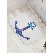 Anchor Image Sea Marine Bath Mat