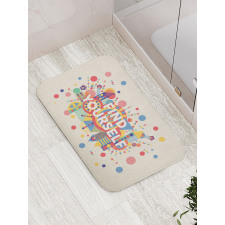 Typographical Poster Bath Mat