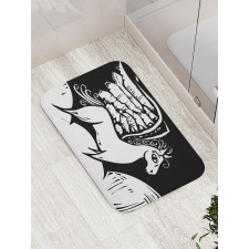 Monochromatic Pegasus Horse Bath Mat