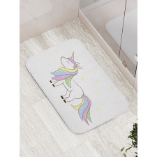 Horse Childish Doodle Bath Mat